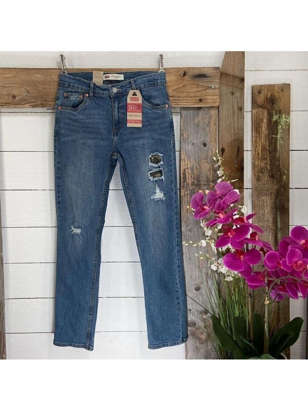 Levi’s NWT Regular Taper 502 16R Distressed